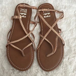 Billabong sandals rose gold